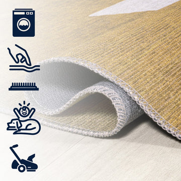 Chayton Minimalist Geometric Machine-washable Area Rug